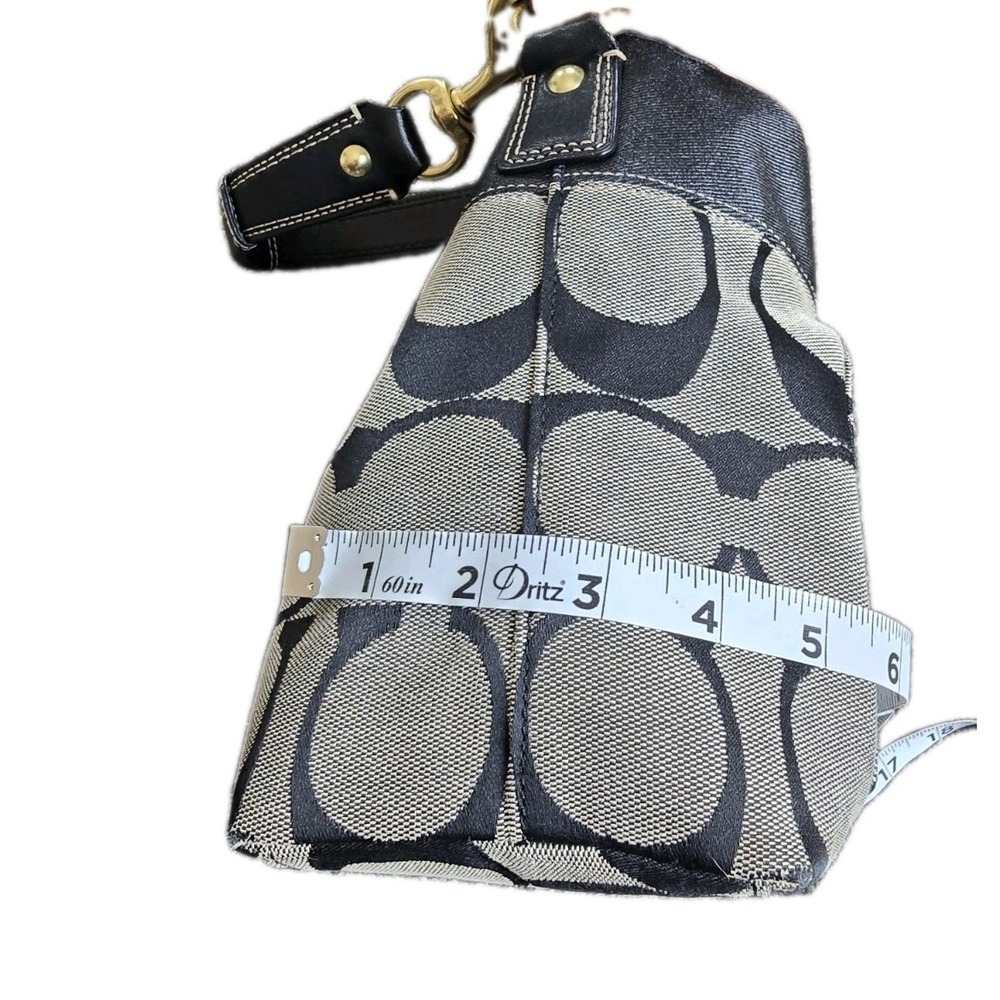 Coach Black 2007 Legacy Signature Monogram Jacquard Shoulder bag Hobo Y2K 11957 - Picture 6 of 10